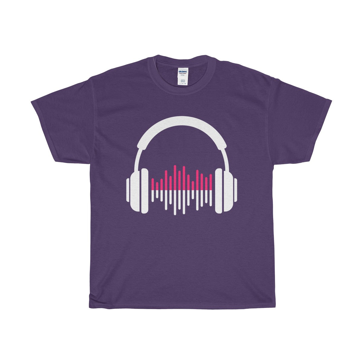 Music Lover Headphones Unisex Heavy Cotton Tee-T-Shirt-PureDesignTees