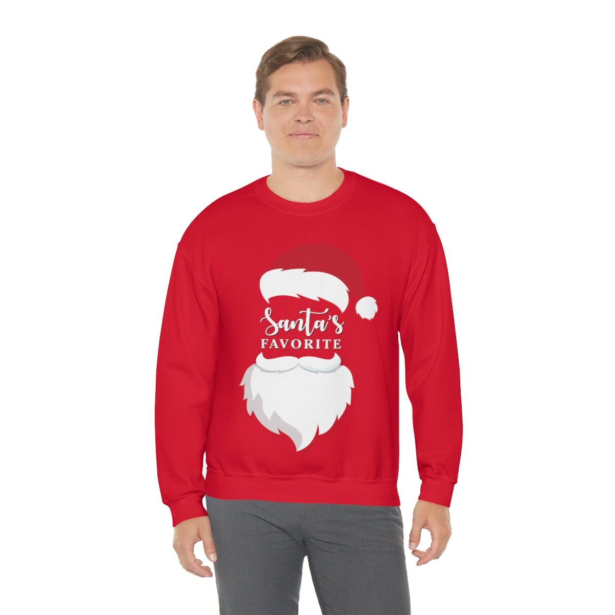 Santa's Favorite Unisex Heavy Blend™ Crewneck Sweatshirt-Sweatshirt-PureDesignTees