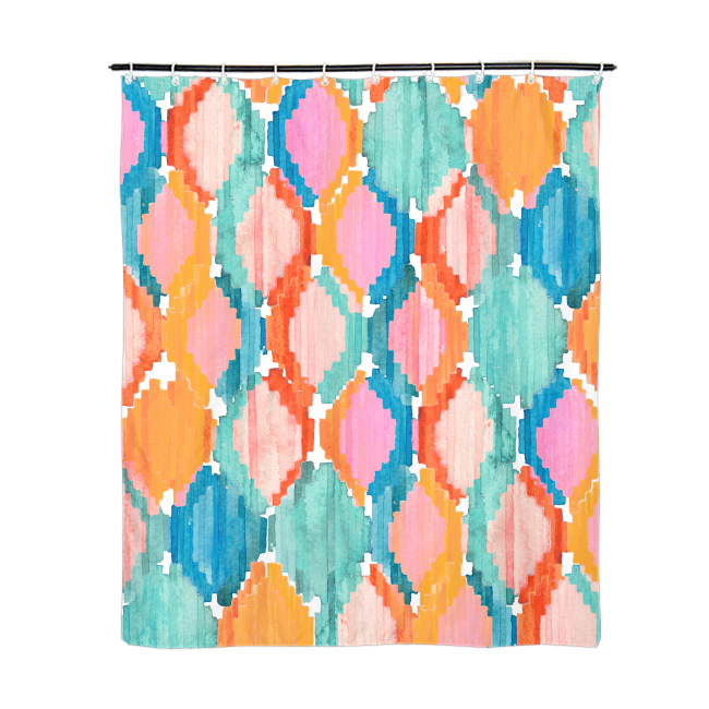Marmalade Ikat Shower Curtain 72"x60"-home goods-PureDesignTees