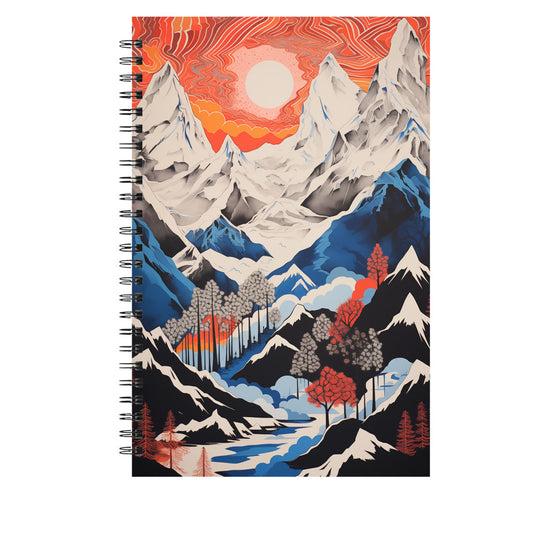 5.5" x 8.5" Softcover Planner with Japanese Landscape Cover-Planner-PureDesignTees