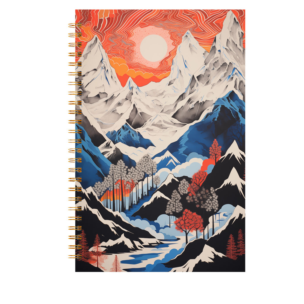 5.5" x 8.5" Softcover Planner with Japanese Landscape Cover-Planner-PureDesignTees