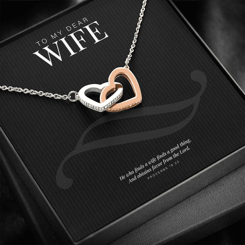 Two Hearts Necklace for Christian Wife-Jewelry-PureDesignTees