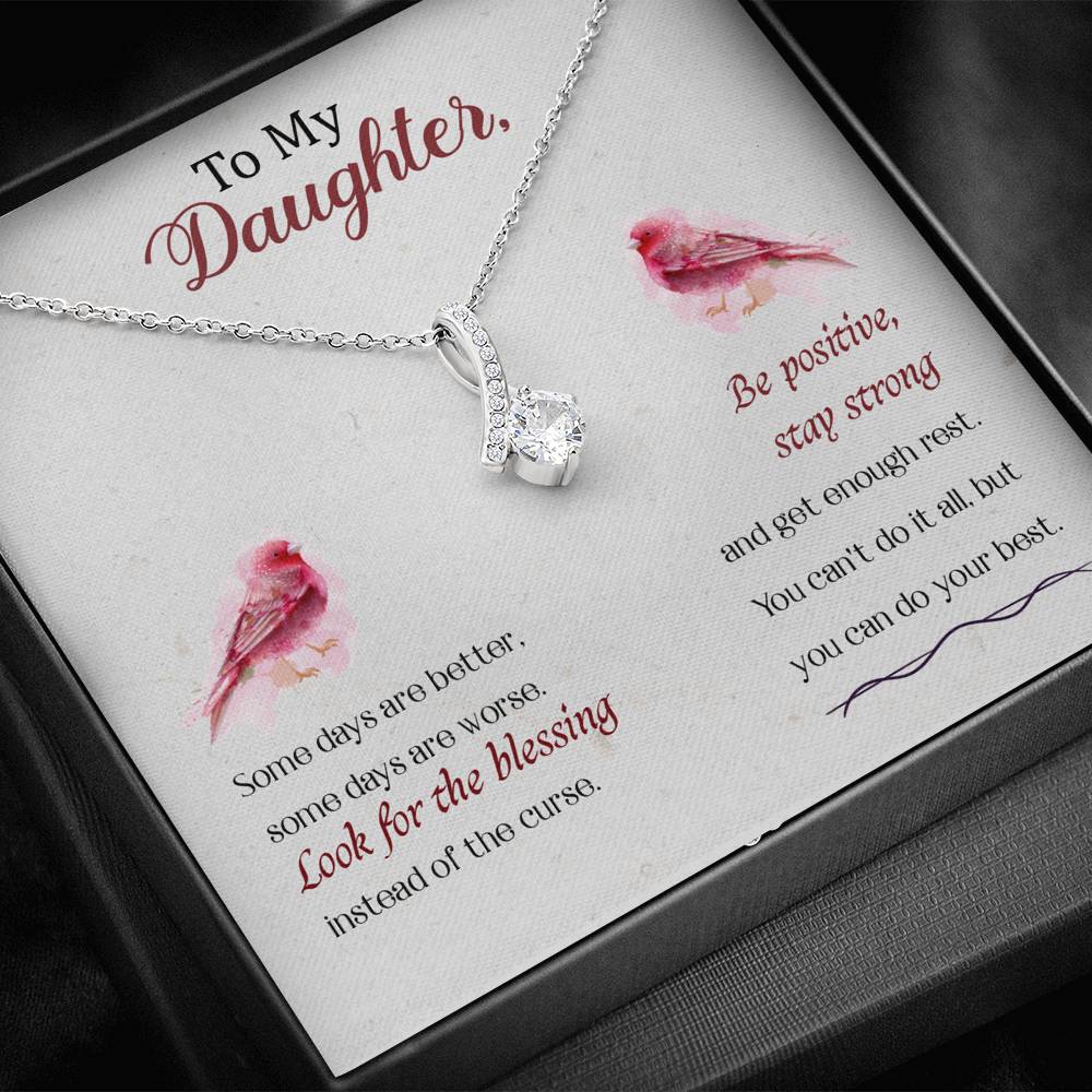 To My Daughter Inspirational Alluring Beauty Necklace-Jewelry-PureDesignTees