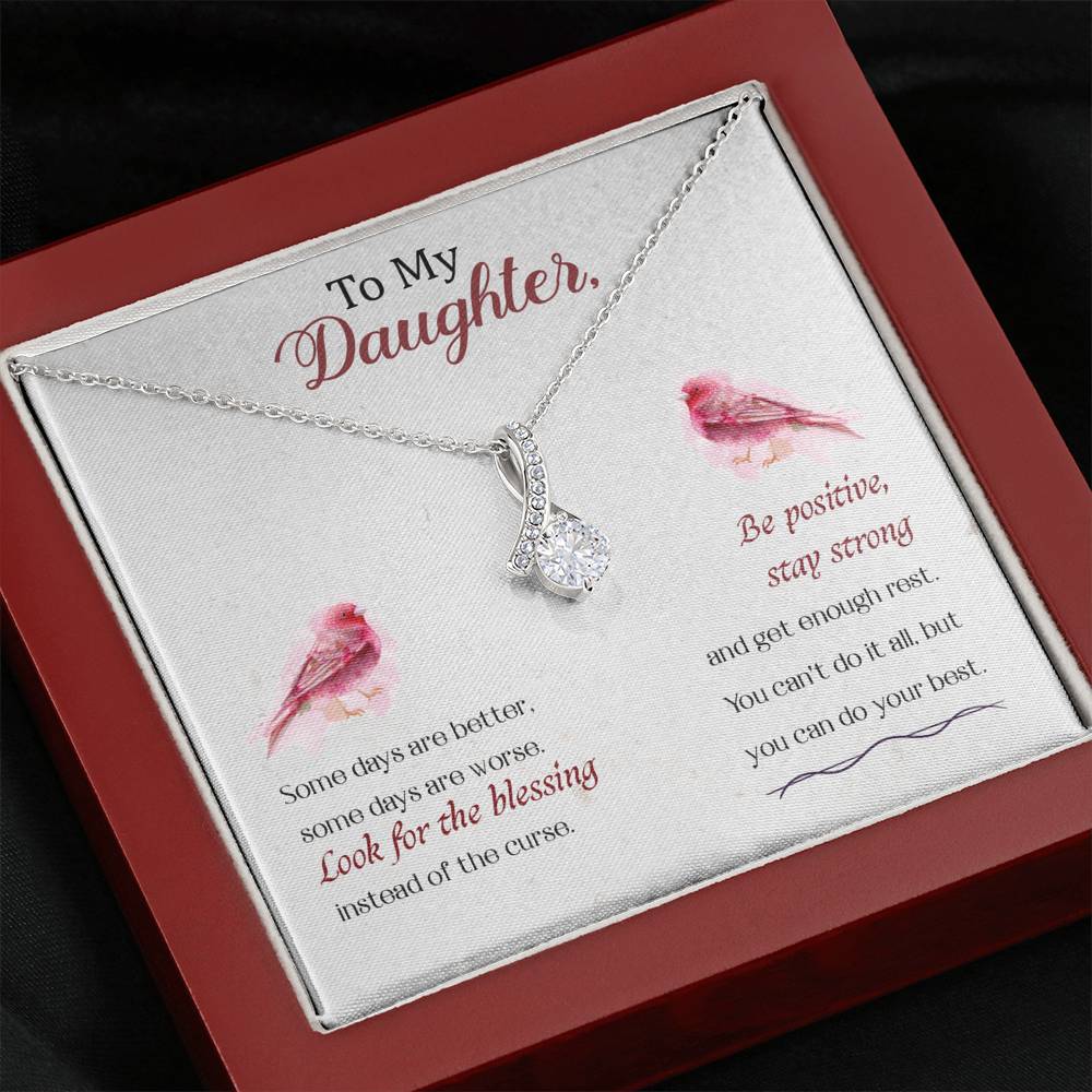 To My Daughter Inspirational Alluring Beauty Necklace-Jewelry-PureDesignTees
