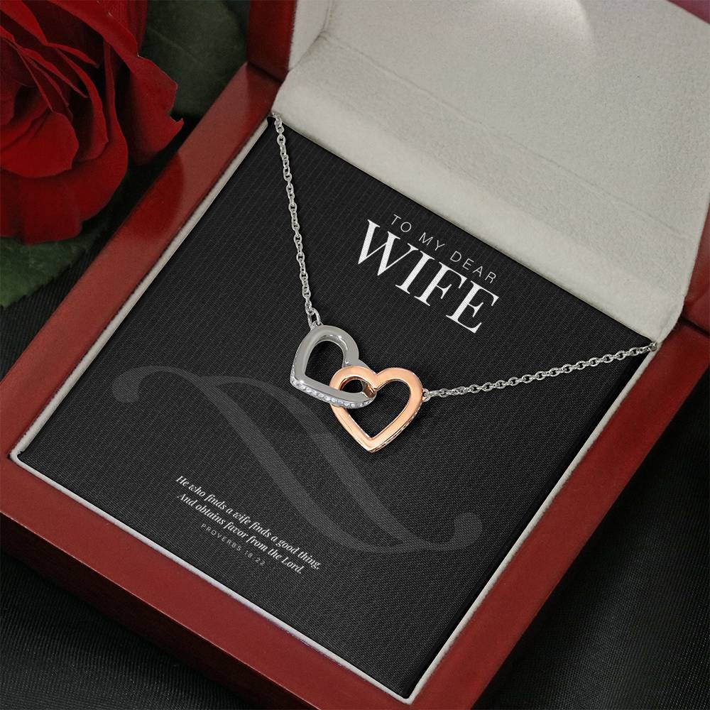 Two Hearts Necklace for Christian Wife-Jewelry-PureDesignTees