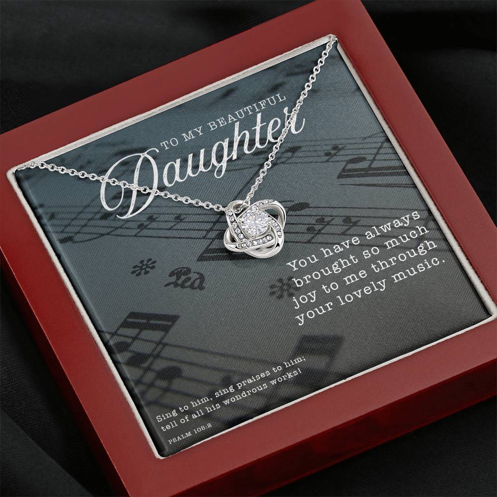 To My Beautiful Daughter Necklace for Musician-Jewelry-PureDesignTees