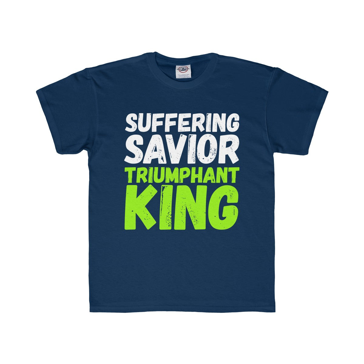 Suffering Savior Triumphant King Youth Regular Fit Tee-Kids clothes-PureDesignTees