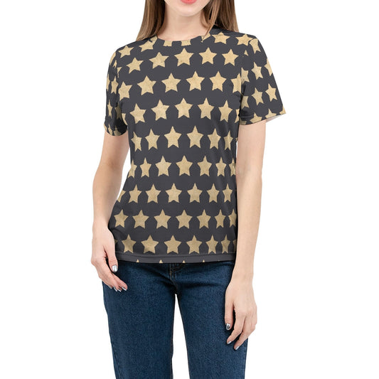 Star Pattern All-Over-Print Women's Tee-cloth-PureDesignTees