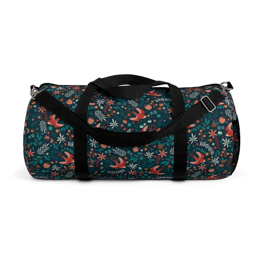 Flying Swallows Duffle Bag-Bags-PureDesignTees