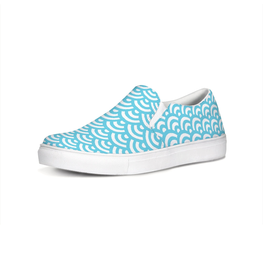 Abstract Waves Slip-On Canvas Shoe-shoes-PureDesignTees