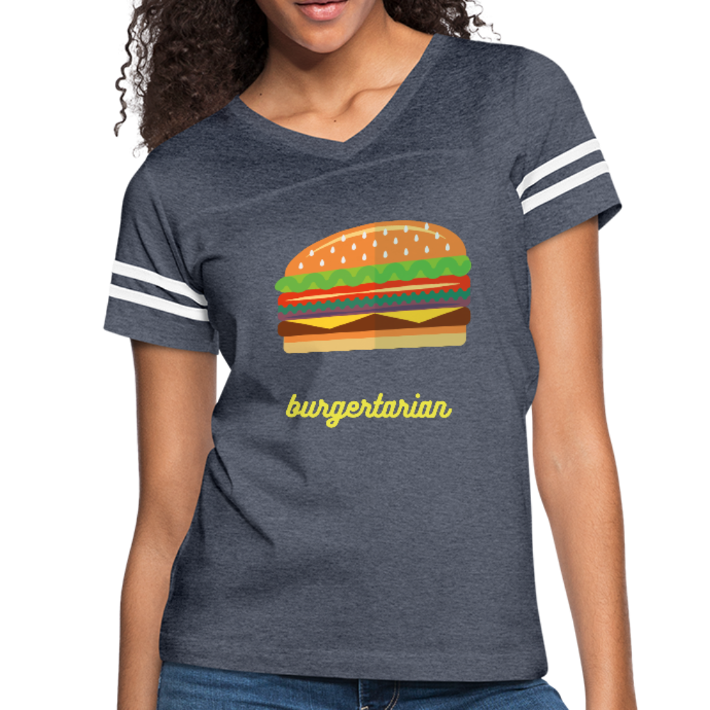 Burgertarian Women’s Vintage Sport T-Shirt-Women’s Vintage Sport T-Shirt-PureDesignTees