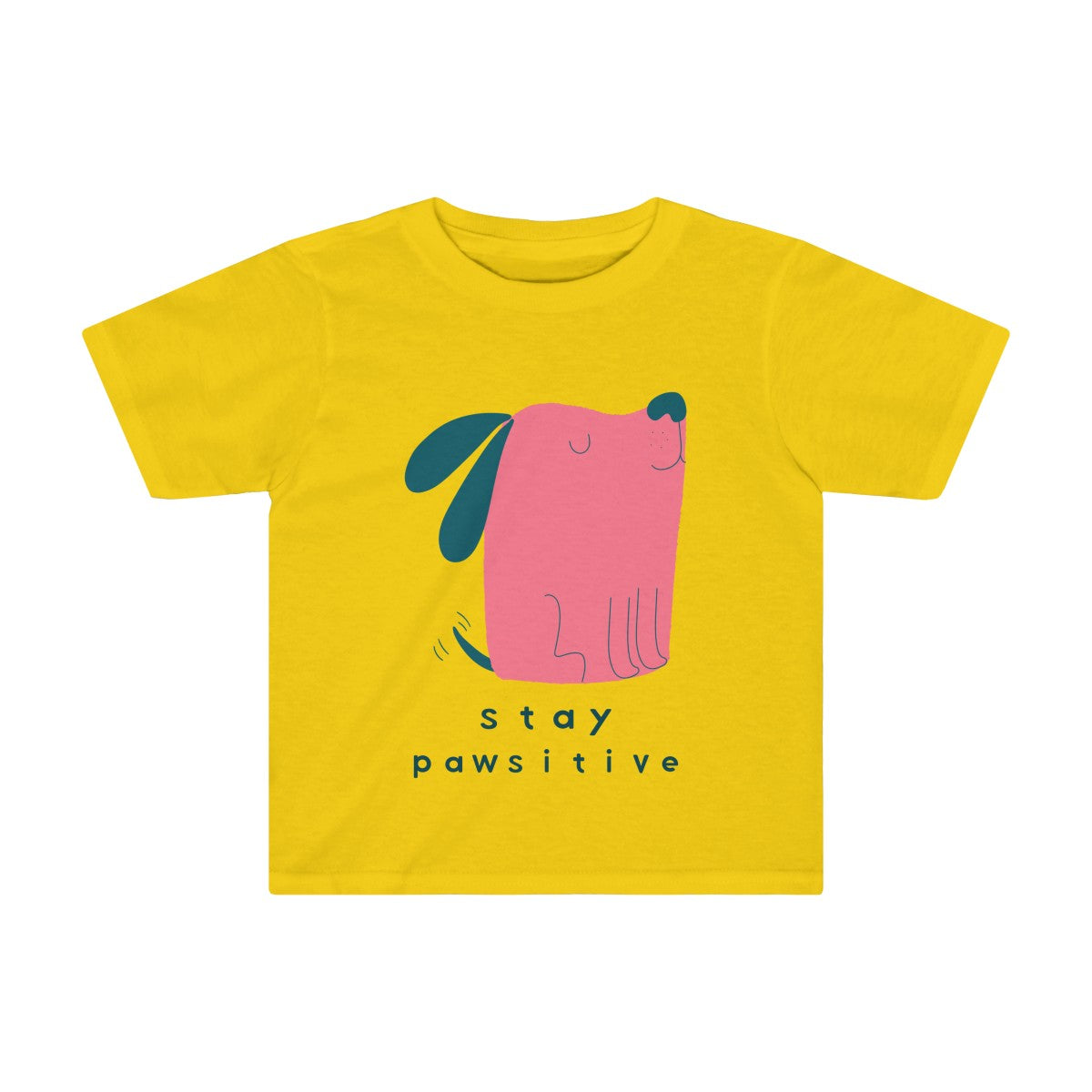 Stay Pawsitive Kids Tee-Kids clothes-PureDesignTees