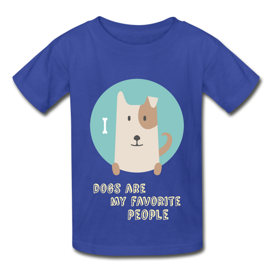 Dogs are My Favorite People Hanes Youth Tagless T-Shirt-Hanes Youth Tagless T-Shirt-PureDesignTees