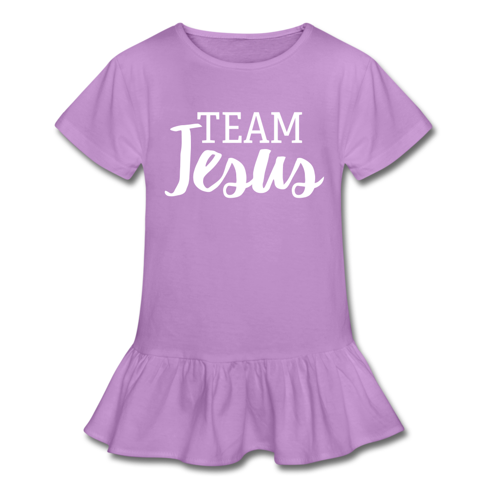 Team Jesus Girl’s Ruffle T-Shirt-Girl’s Ruffle T-Shirt-PureDesignTees
