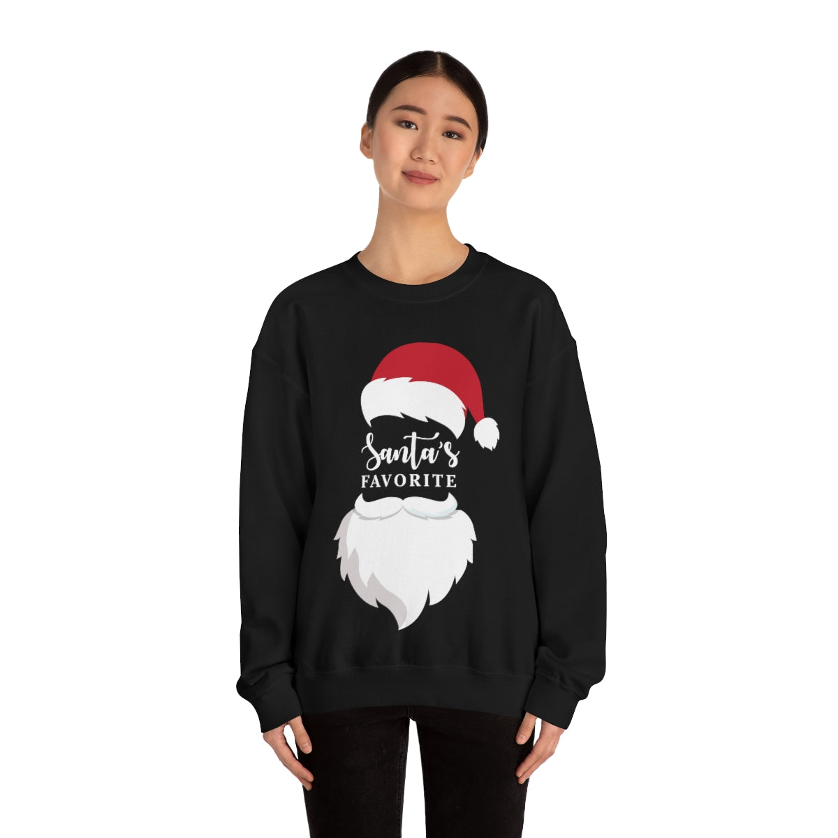 Santa's Favorite Unisex Heavy Blend™ Crewneck Sweatshirt-Sweatshirt-PureDesignTees
