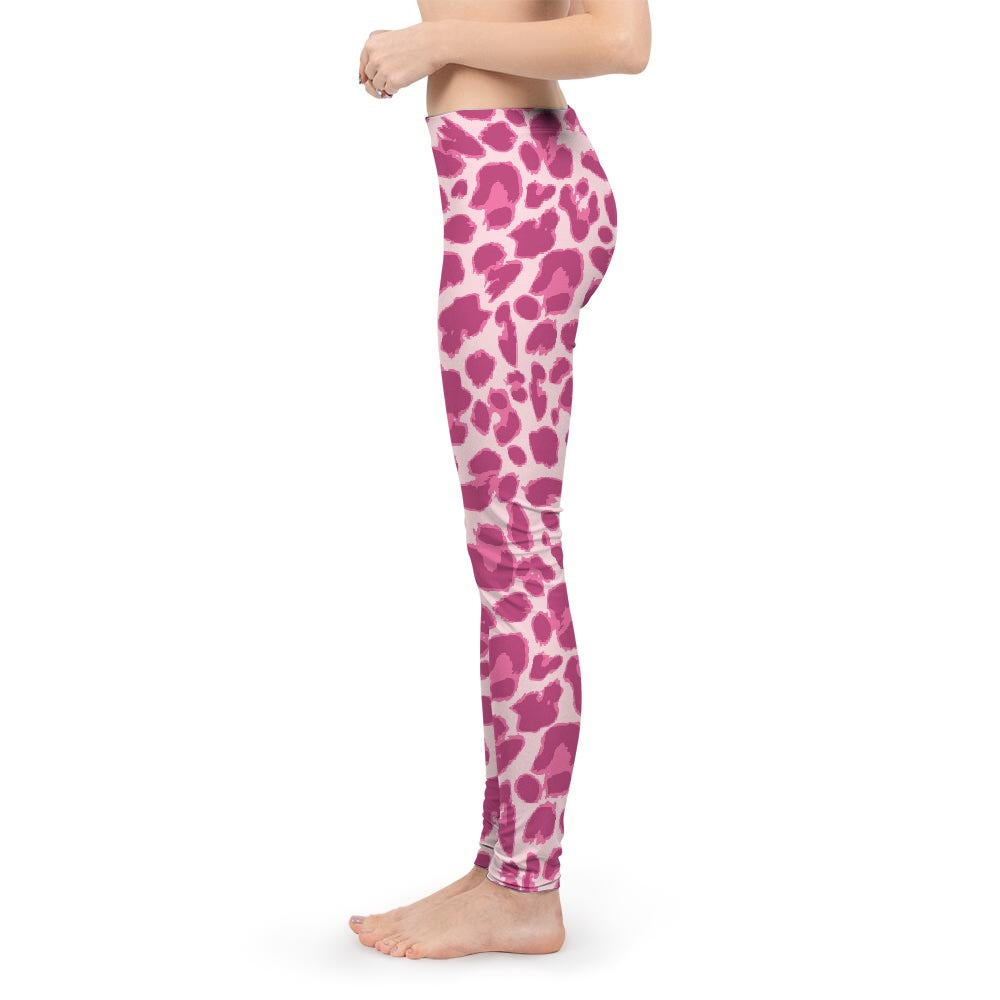 Animal Print Pink Combo Women's Yoga Pant-cloth-PureDesignTees
