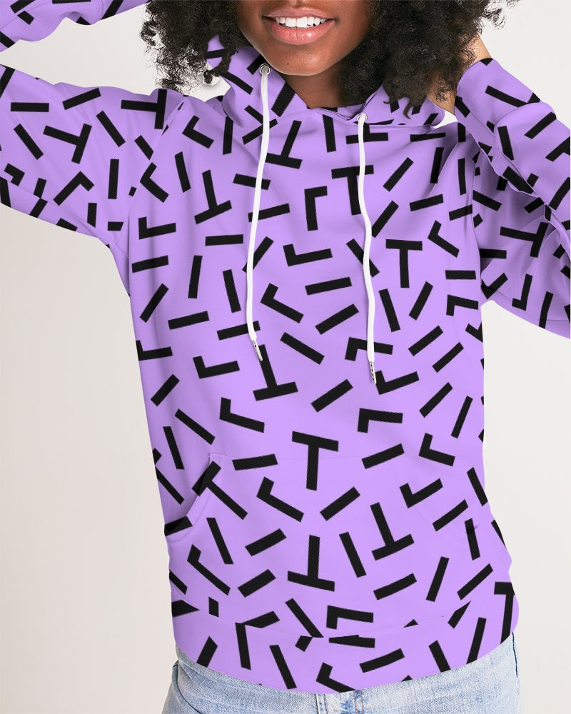 Purple 90's Pattern Women's Hoodie-Hoodie-PureDesignTees