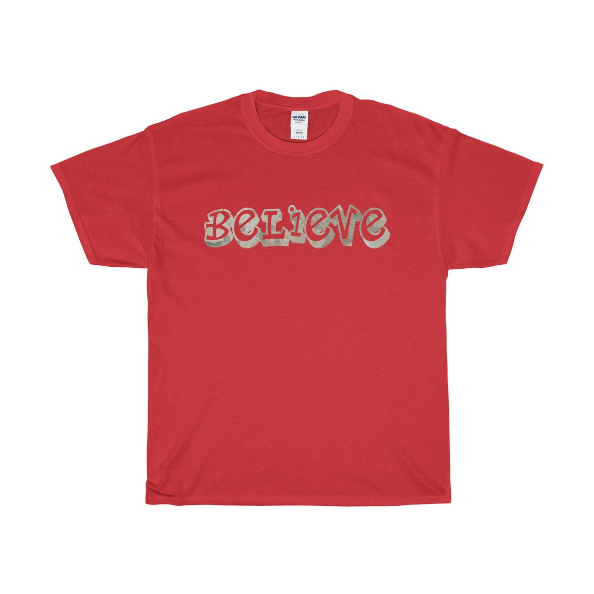 Believe Unisex Heavy Cotton Tee-T-Shirt-PureDesignTees