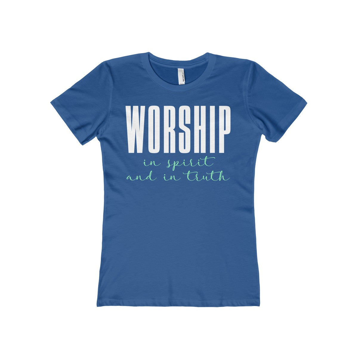 Worship in Spirit and Truth Women's The Boyfriend Tee-T-Shirt-PureDesignTees