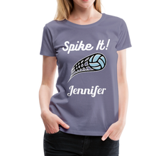 Load image into Gallery viewer, Spike It! Personalized Volleyball Women’s Premium T-Shirt-Women’s Premium T-Shirt-PureDesignTees