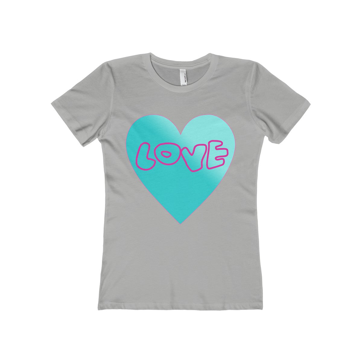 Love Heart Women's The Boyfriend Tee-T-Shirt-PureDesignTees