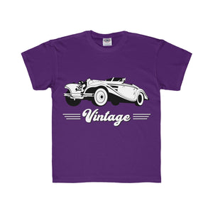 Vintage Car Hotrod Youth Regular Fit Tee-Kids clothes-PureDesignTees