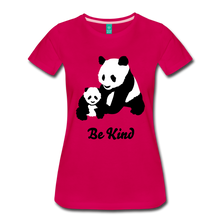 Load image into Gallery viewer, Be Kind Panda Mom Premium Women&#39;s T-Shirt-Women’s Premium T-Shirt-PureDesignTees