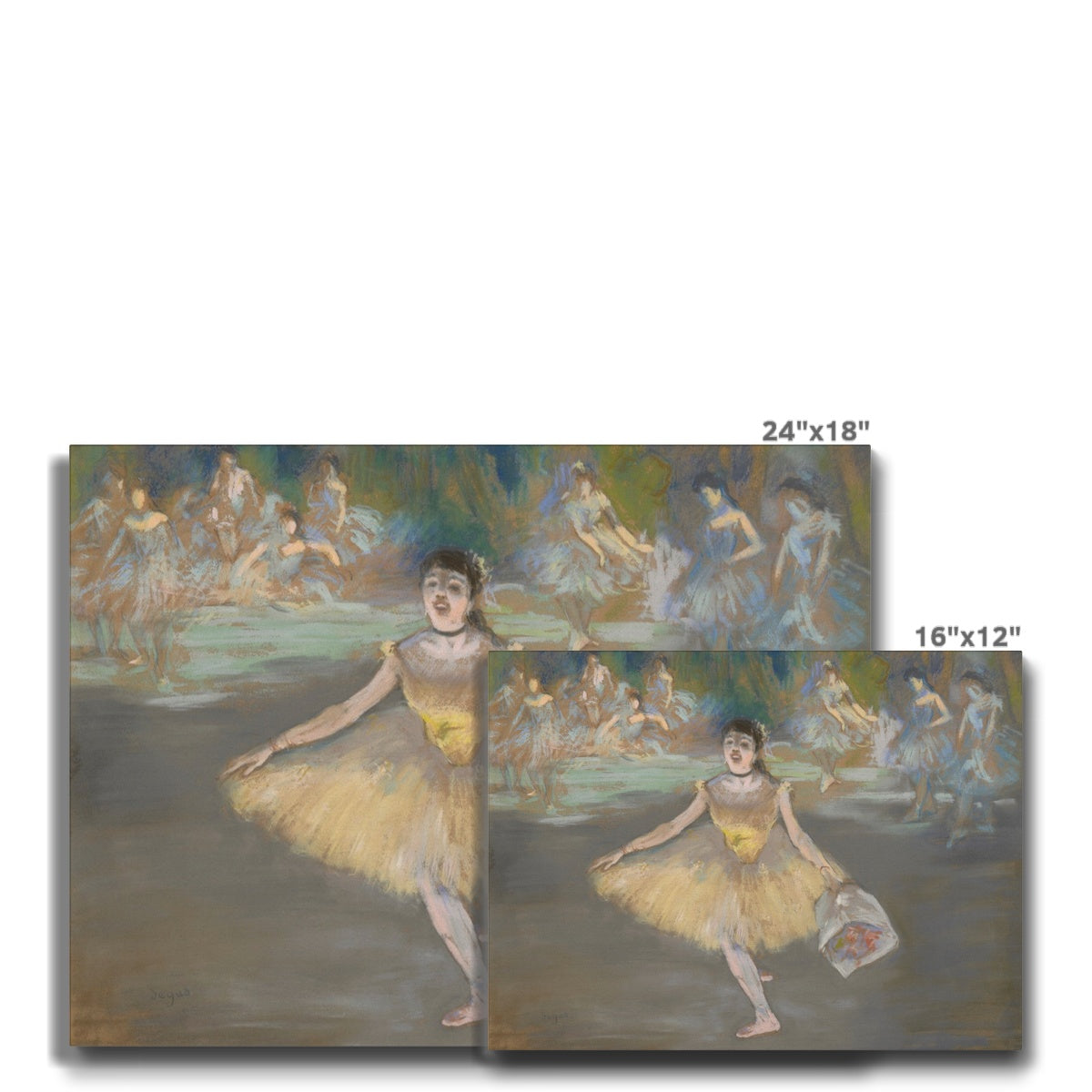 Dancer with a Bouquet by Edgar Degas Canvas-Fine art-PureDesignTees