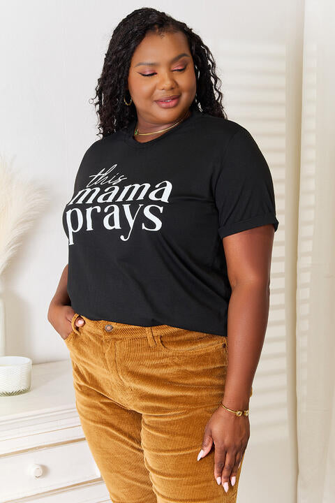 THIS MAMA PRAYS Graphic T-Shirt gift for Christian Mom-graphic t-shirt-PureDesignTees