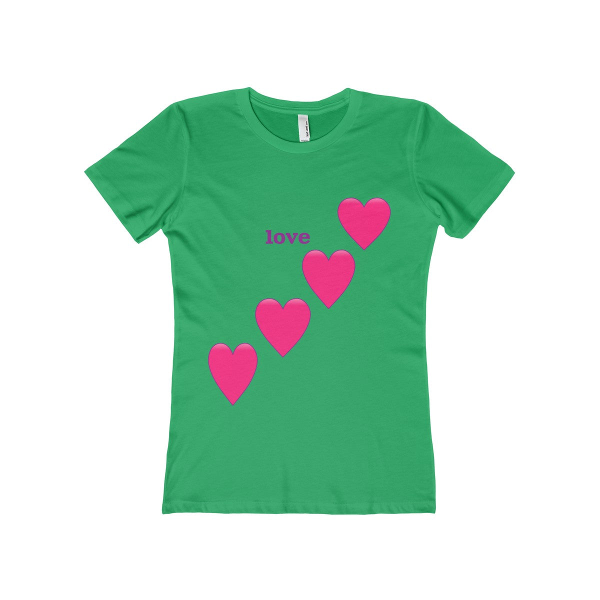 Love and Hearts Valentine's Day Women's The Boyfriend Tee-T-Shirt-PureDesignTees
