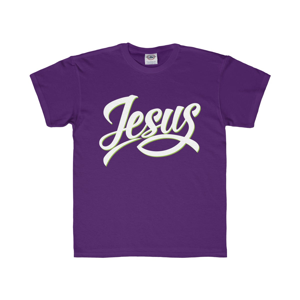 Jesus with Fish Design Kids Regular Fit Tee-Kids clothes-PureDesignTees