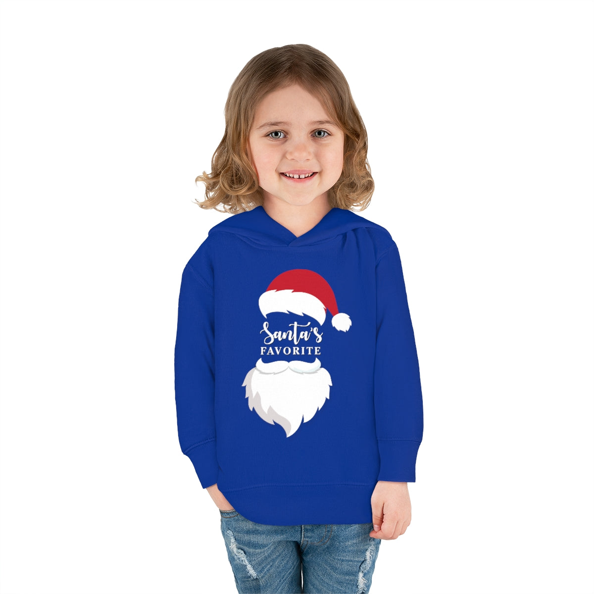Santa's Favorite Toddler Pullover Fleece Hoodie-Kids clothes-PureDesignTees