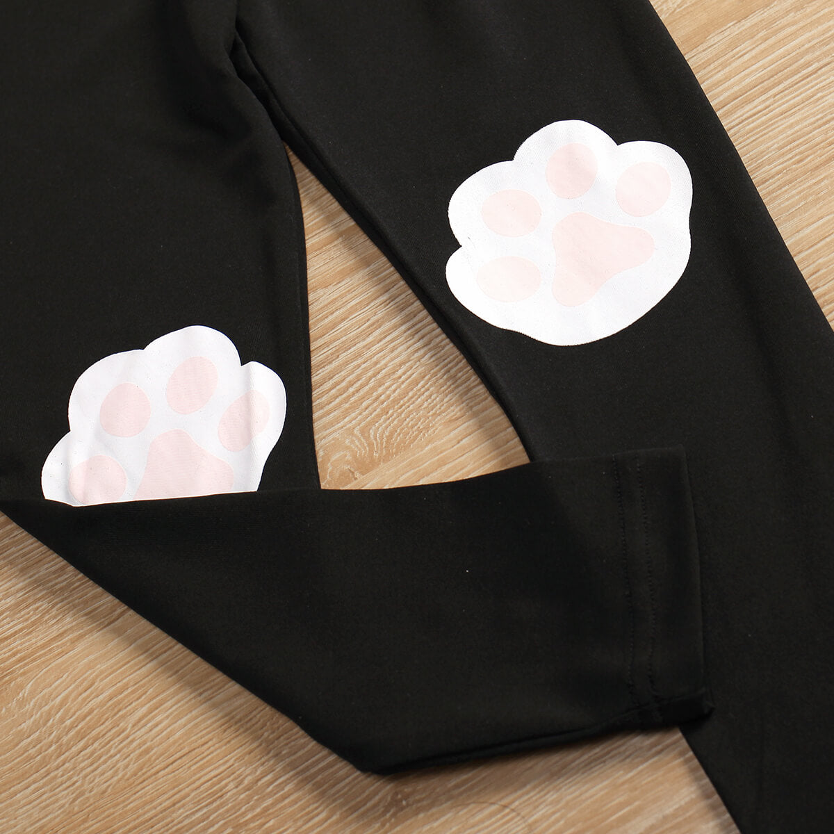 Girls Cat Graphic Ruffle Hem Top and Pants Set-top and pants set-PureDesignTees