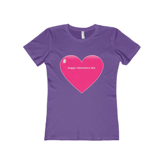 Happy Valentine's Day Women's The Boyfriend Tee-T-Shirt-PureDesignTees