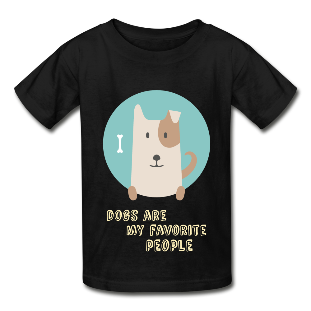 Dogs are My Favorite People Hanes Youth Tagless T-Shirt-Hanes Youth Tagless T-Shirt-PureDesignTees
