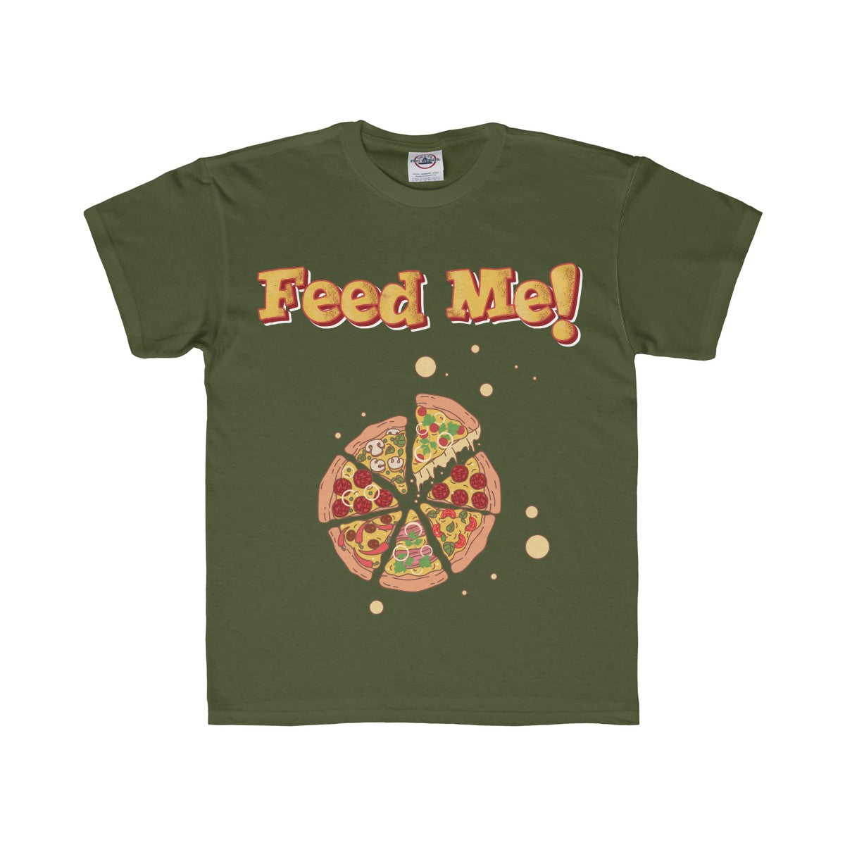 Feed Me Pizza Youth Regular Fit Tee-Kids clothes-PureDesignTees