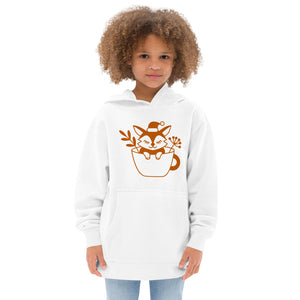 Christmas Fox Kids fleece hoodie-Coats & Jackets-PureDesignTees
