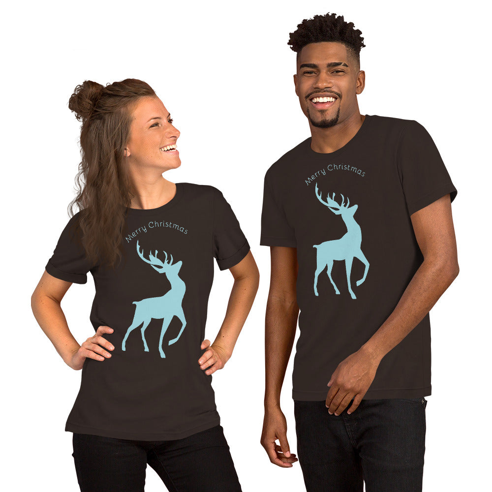 Merry Christmas Deer Short-Sleeve Unisex T-Shirt-t-shirt-PureDesignTees