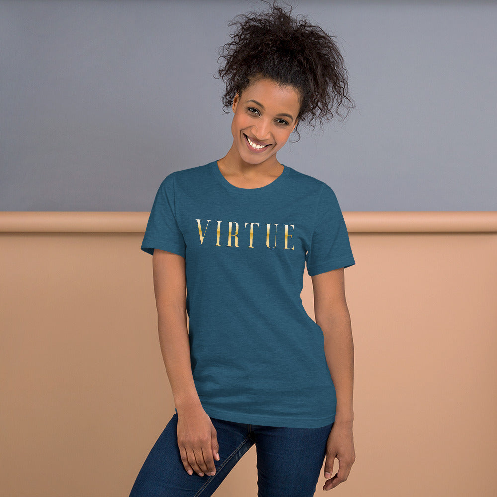 Virtue Unisex Short Sleeve Jersey T-Shirt with Tear Away Label-t-shirt-PureDesignTees