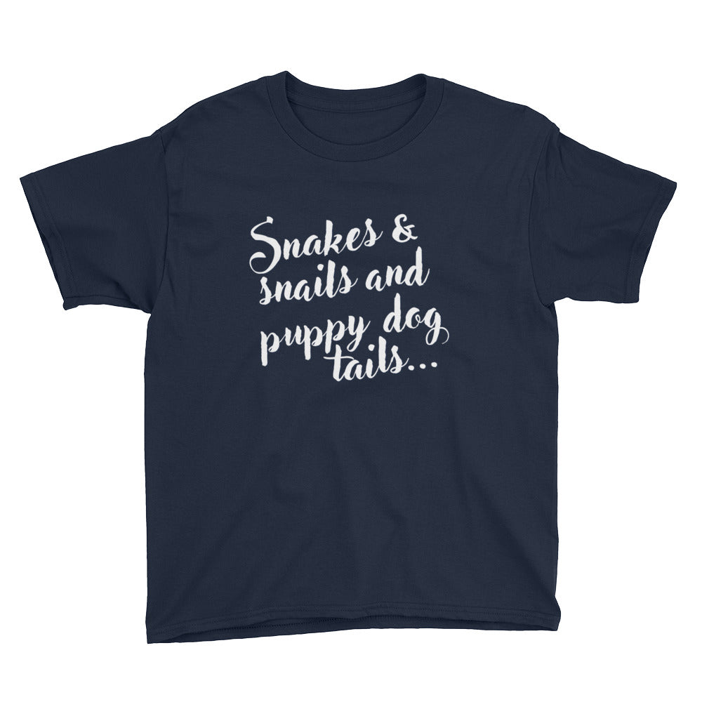 Snakes and Snails and Puppy Dog Tails Youth Short Sleeve T-Shirt-T-shirt-PureDesignTees