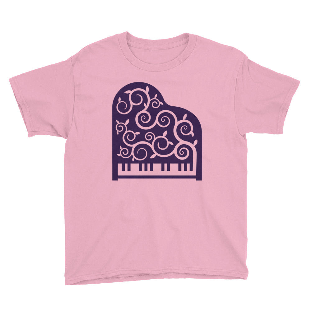 Piano Student Youth Short Sleeve T-Shirt-youth t-shirt-PureDesignTees