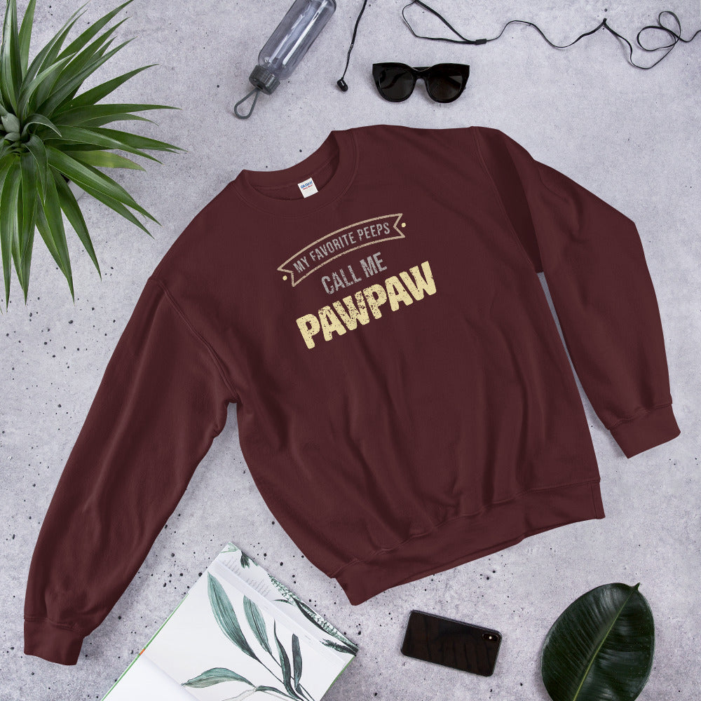 My Favorite Peeps Call Me PawPaw Unisex Sweatshirt-sweatshirt-PureDesignTees