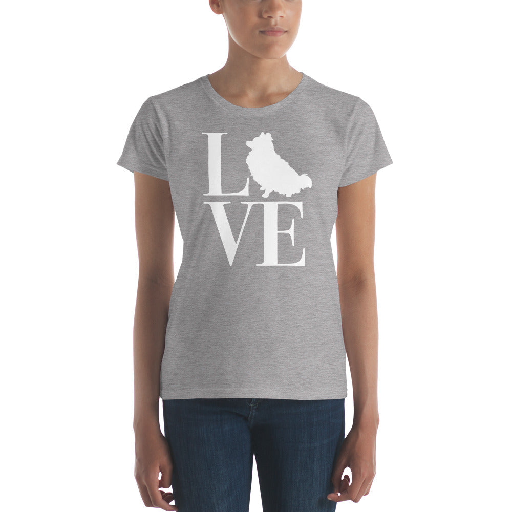 Love Pomeranian Women's short sleeve t-shirt-T-Shirt-PureDesignTees