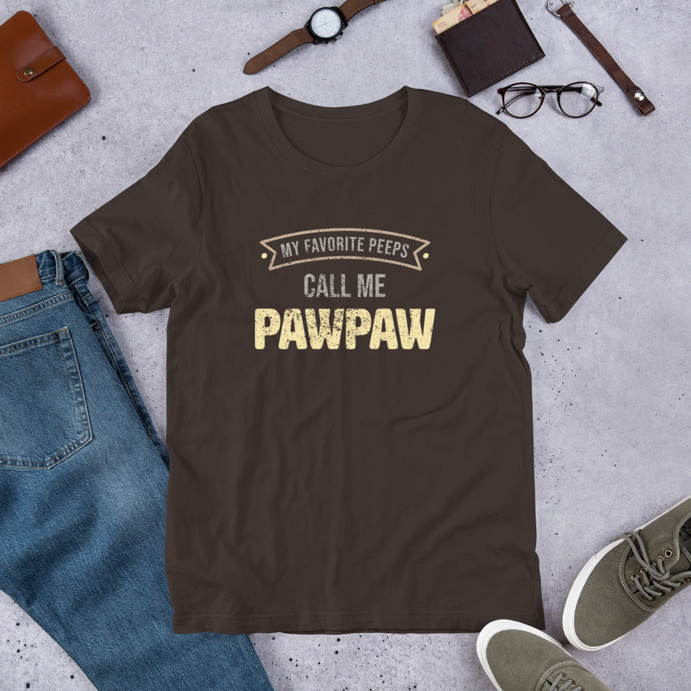 My Favorite Peeps Call Me PawPaw Short-Sleeve Unisex T-Shirt-T-Shirt-PureDesignTees