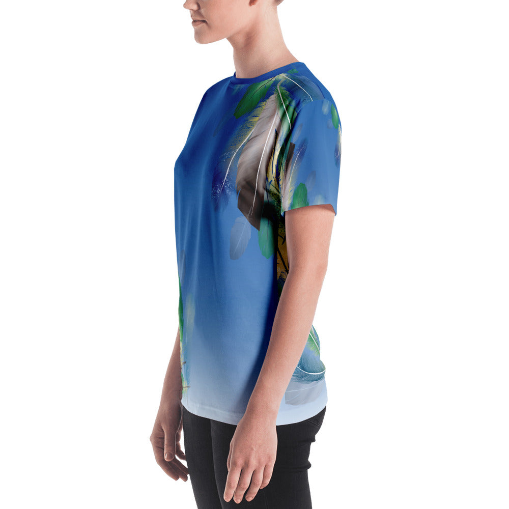 Tropical Feathers Women's T-shirt-T-Shirt-PureDesignTees