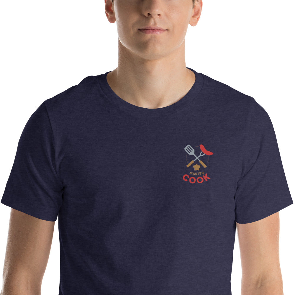 Master Cook Embroidered Short-Sleeve Unisex T-Shirt-T-Shirt-PureDesignTees