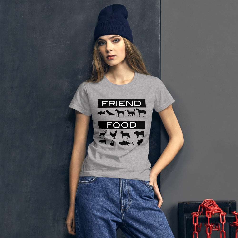 Friend or Food Women's short sleeve t-shirt-Women's T-Shirt-PureDesignTees