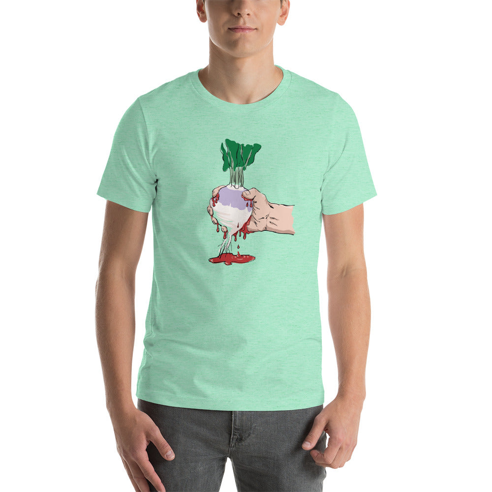 Squeezing Blood from a Turnip Short-Sleeve Unisex T-Shirt-T-Shirts-PureDesignTees