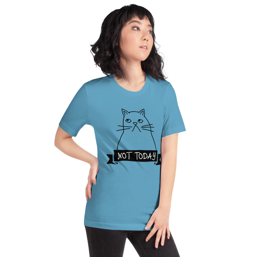 Attitude Cat - Not Today Short-Sleeve Unisex T-Shirt-T-Shirt-PureDesignTees