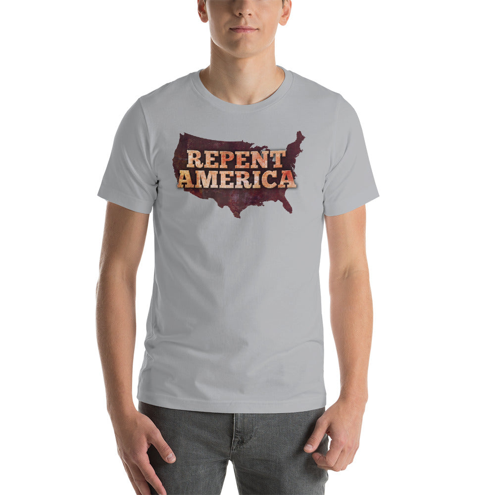 Repent America Short-Sleeve Unisex T-Shirt-t-shirt-PureDesignTees